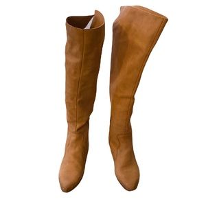 Free People Tan Leather OTK boots, 38